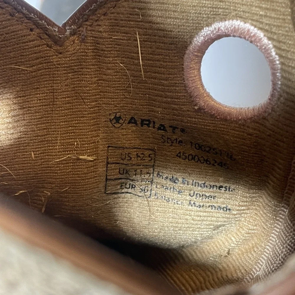 Ariat girls western boots, size 12.5, 10025176-DARK PEANUT